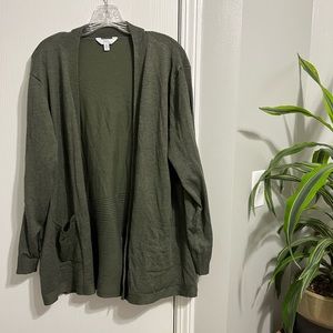 Green Time and Tru cardigan